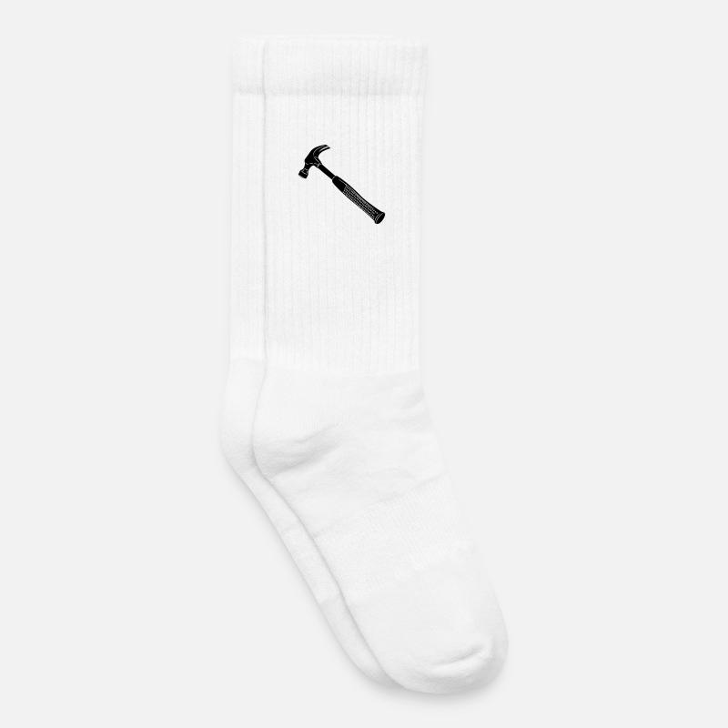 Marteau pour charpentier - Chaussettes de tennis bio enfant - blanc