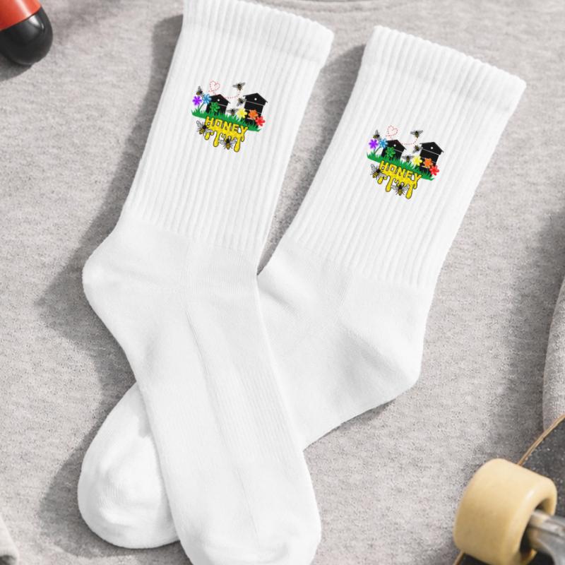 Honiggewächshäuser oder Bienenstöcke mit Bienen Kinder Tennissocken