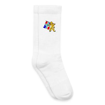 Löwe mit Flagge Groningen - Kinder Tennissocken - Weiß - Rechts
