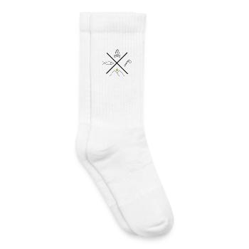 Cadeau amusant pour les pêcheurs - Chaussettes de tennis bio enfant - blanc - Droite
