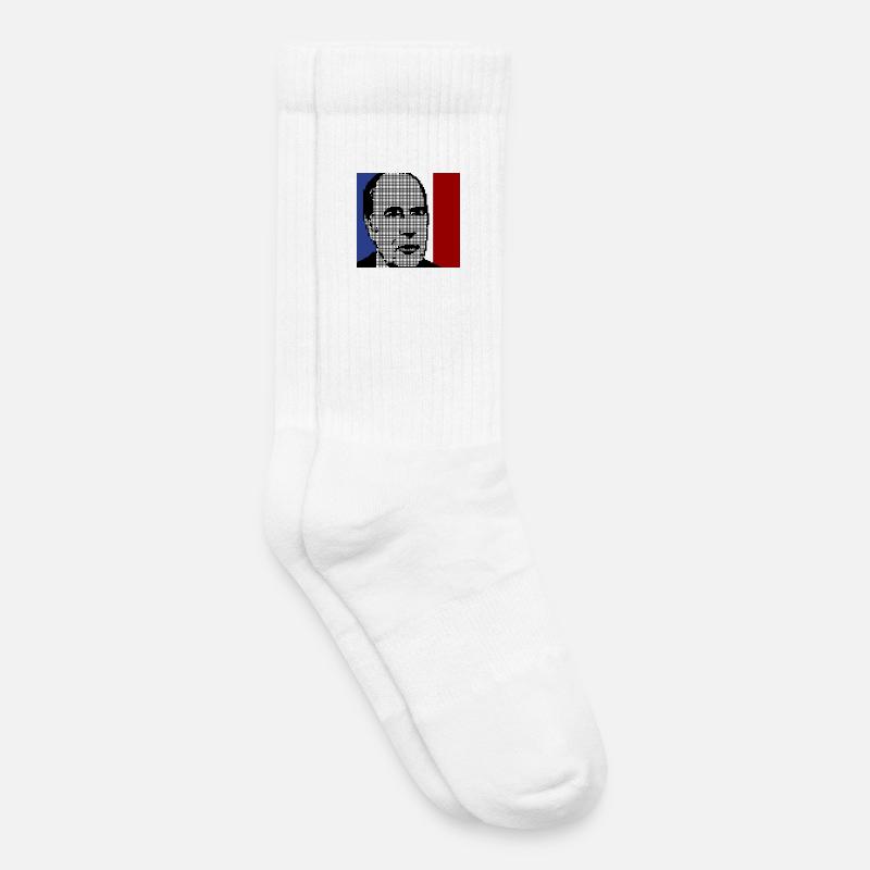 Mitterrand 1981 - Chaussettes de tennis bio enfant - blanc
