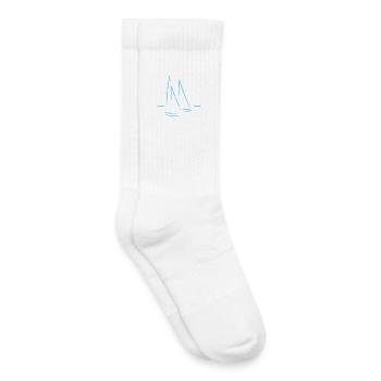 Segeln Boot Segler Segelsport Vintage Retro Segler - Kinder Tennissocken - Weiß - Rechts