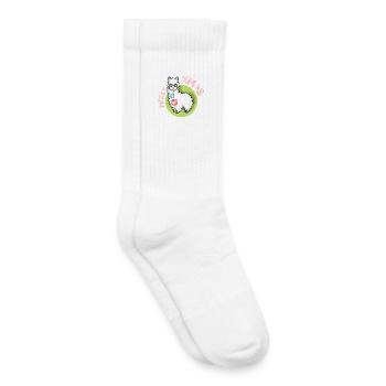 merry christmas alpaca symbol nature animals xmas - Kids Tennis Socks - white - Right