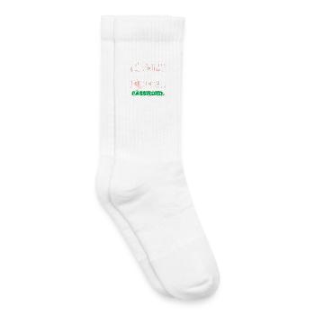 Ich kenne dein Passwort Je connais votre mot de passe - Chaussettes de tennis bio enfant - blanc - Droite