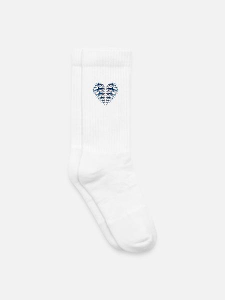 Shark Heart - Kinder Tennissocken - Weiß