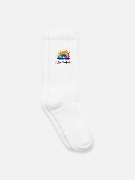 Ich Liebe Regenbögen - Kinder Tennissocken - Weiß