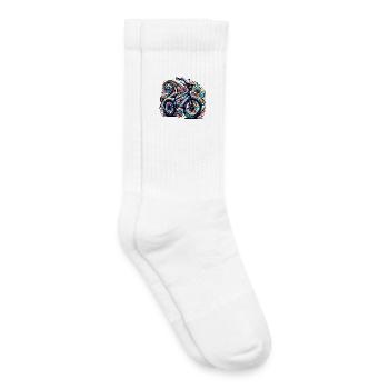 Vélo Bmx Retro - BMX Vintage Design - Chaussettes de tennis bio enfant - blanc - Droite