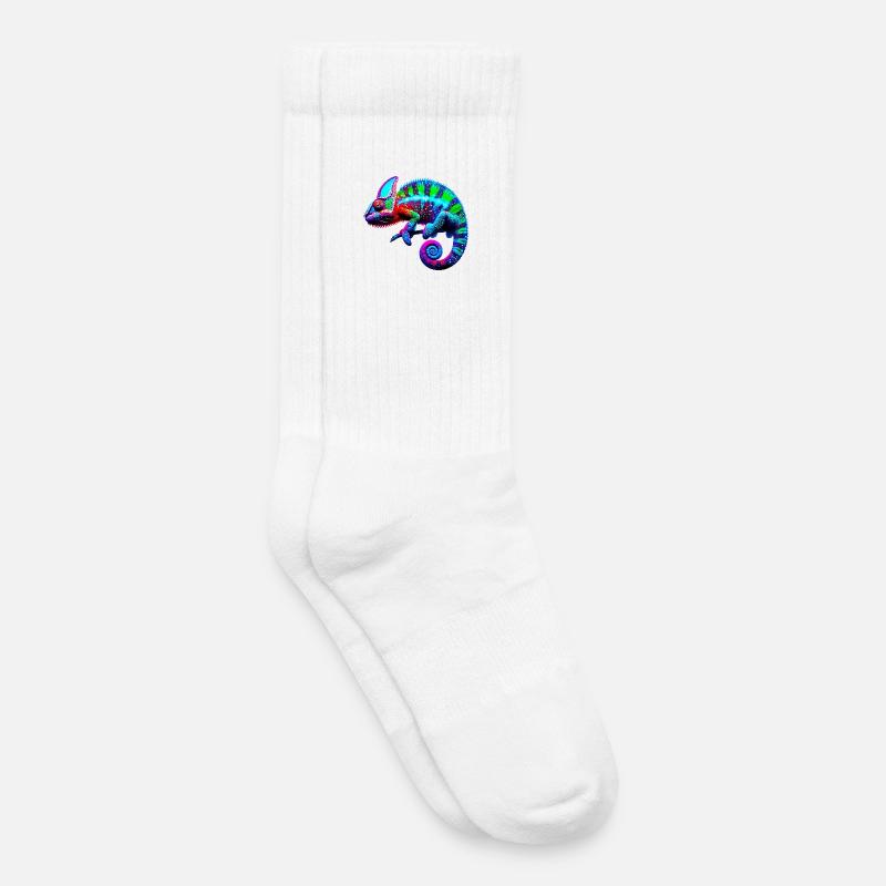 Chamäleon - Kinder Tennissocken - Weiß