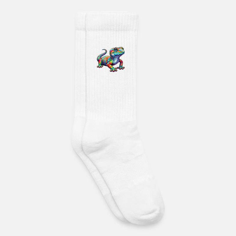 Gecko - Kinder Tennissocken - Weiß