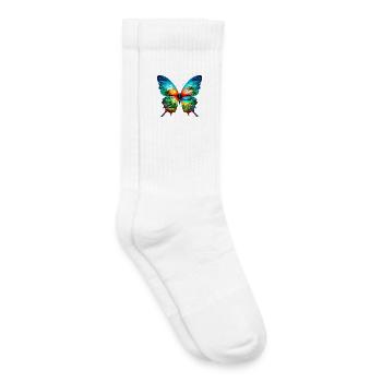 Schmetterling - Kinder Tennissocken - Weiß - Rechts