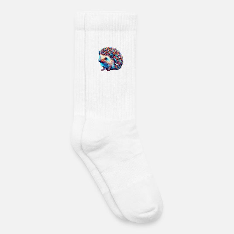 Hérisson - Chaussettes de tennis bio enfant - blanc