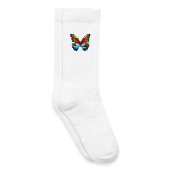 Schmetterling - Kinder Tennissocken - Weiß - Rechts
