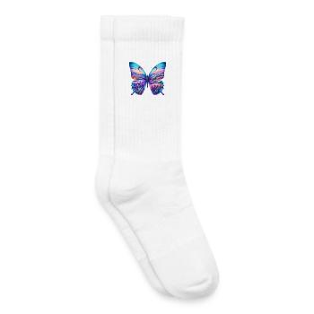 Schmetterlingsblüten Lavendelfeld Felder Provence - Kinder Tennissocken - Weiß - Rechts