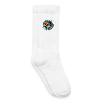 Cheetah - Kids Tennis Socks - white - Right