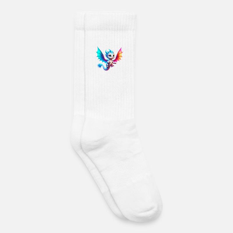 Drache - Kinder Tennissocken - Weiß
