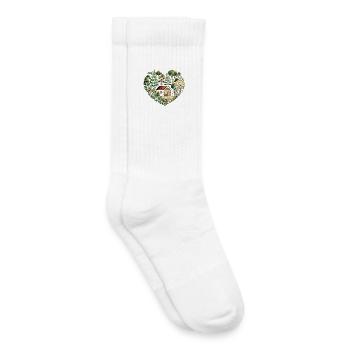 Vivre près de la nature avec une petite maison en forêt - Chaussettes de tennis bio enfant - blanc - Droite