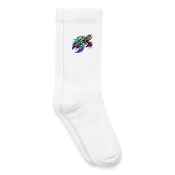 Tortue - Chaussettes de tennis bio enfant - blanc - Droite