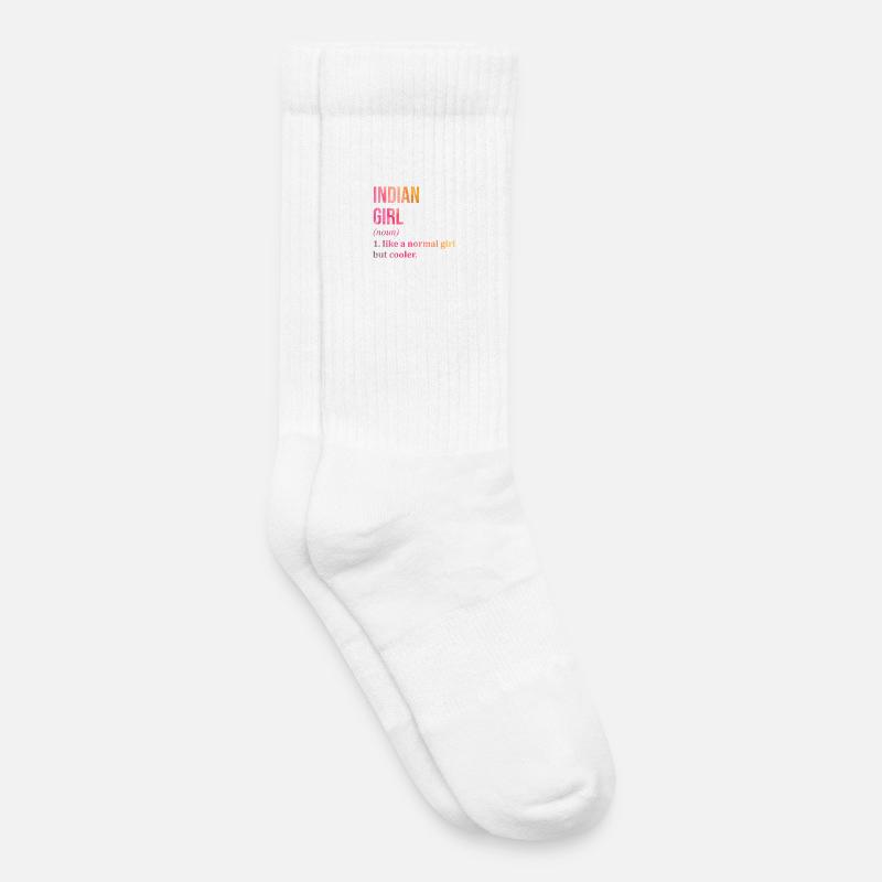 Indien - Kinder Tennissocken - Weiß