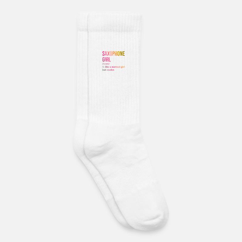 Saxophon - Kinder Tennissocken - Weiß
