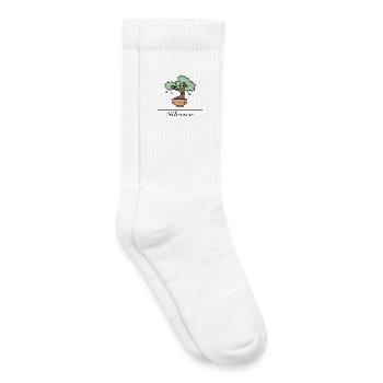 Arbre zen - silence - Chaussettes de tennis bio enfant - blanc - Droite