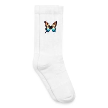 Papillon - Chaussettes de tennis bio enfant - blanc - Droite