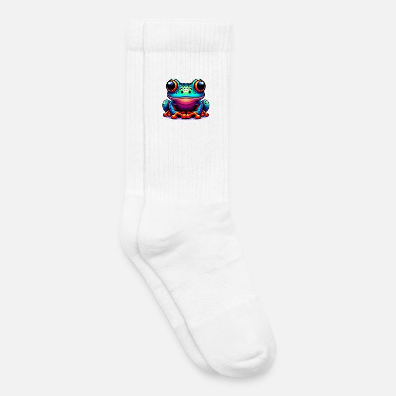 Frosch - Kinder Tennissocken - Weiß