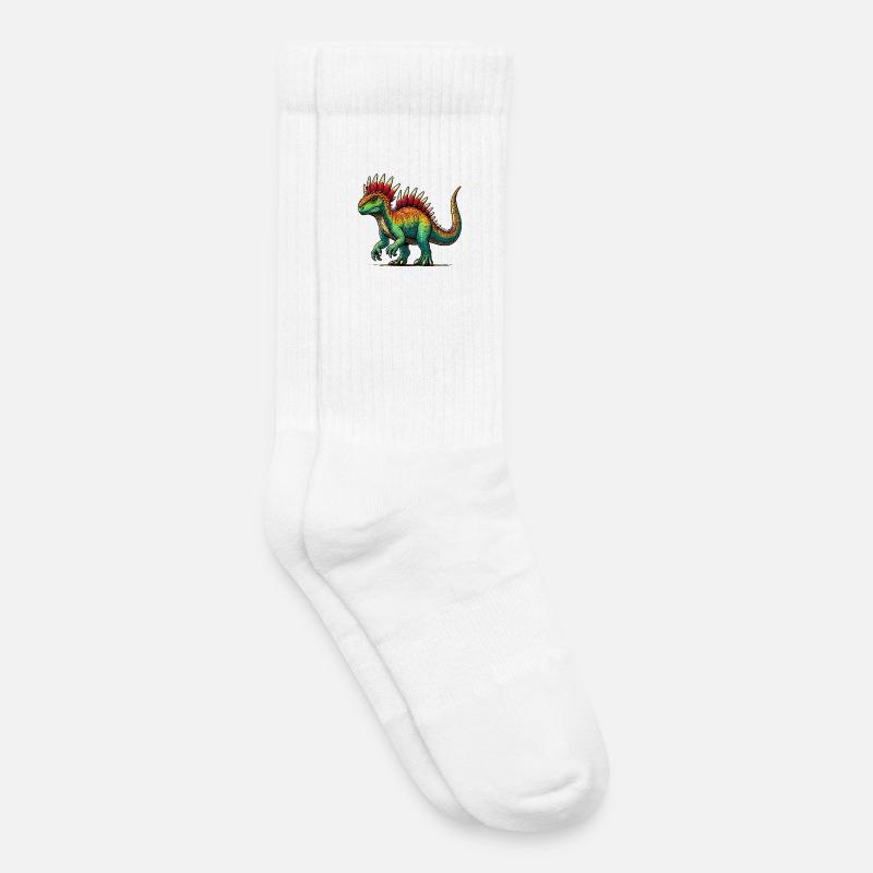 Dinosaurier - Kinder Tennissocken - Weiß