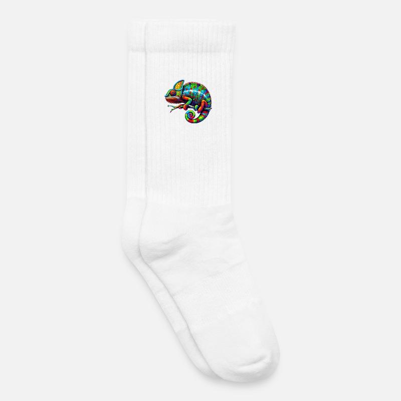Chamäleon - Kinder Tennissocken - Weiß