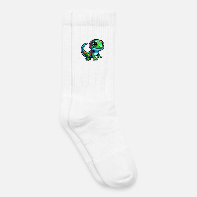 Gecko - Kinder Tennissocken - Weiß