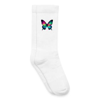 Papillon - Chaussettes de tennis bio enfant - blanc - Droite