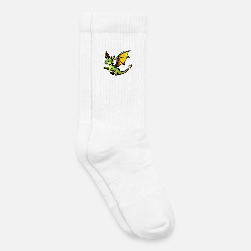 Drache - Kinder Tennissocken - Weiß