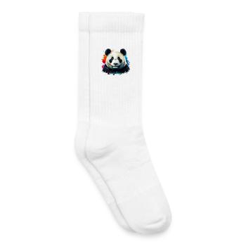 Panda - Kids Tennis Socks - white - Right