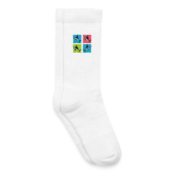 Espadon - Chaussettes de tennis bio enfant - blanc - Droite