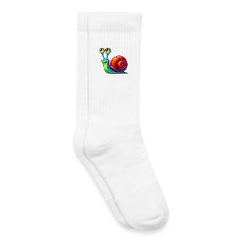 Schnecke - Kinder Tennissocken - Weiß - Rechts