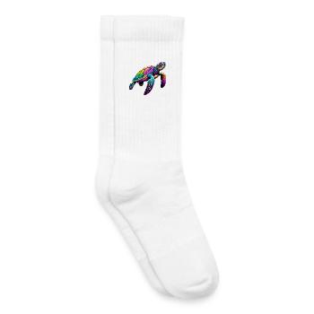 Turtle - Kids Tennis Socks - white - Right