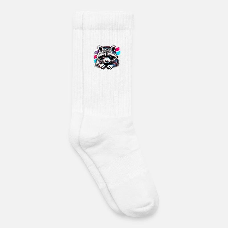 Waschbär - Kinder Tennissocken - Weiß