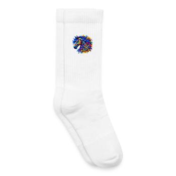 Cheval - Chaussettes de tennis bio enfant - blanc - Droite