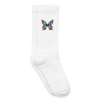 Butterfly - Kids Tennis Socks - white - Right