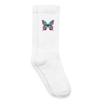 Schmetterling - Kinder Tennissocken - Weiß - Rechts