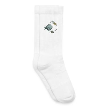 Bande dessinée Fat Fat North Sea Moin Seagull Pier Harbor - Chaussettes de tennis bio enfant - blanc - Droite