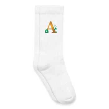 A - Chaussettes de tennis bio enfant - blanc - Droite