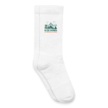 L’ultra running, comme la course à pied mais avec des collations - Chaussettes de tennis bio enfant - blanc - Droite