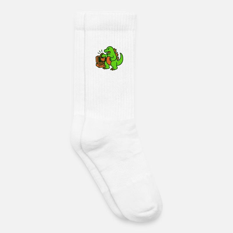 Dragon vs Computer - Kinder Tennissocken - Weiß