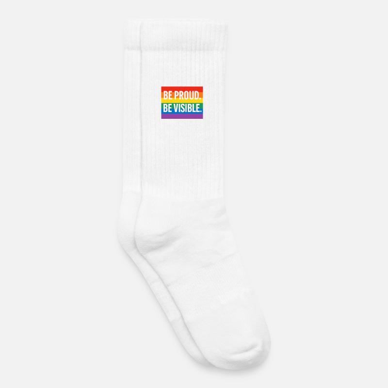 Regenbogen Pride Statement Design - Kinder Tennissocken - Weiß