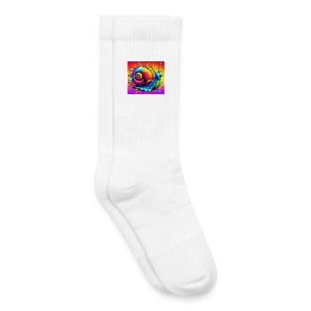 Schnecke - Kinder Tennissocken - Weiß - Rechts