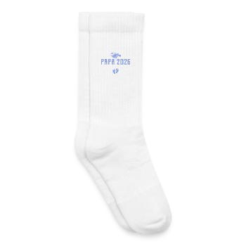 Promotion Papa 2026 chargement - Chaussettes de tennis bio enfant - blanc - Droite