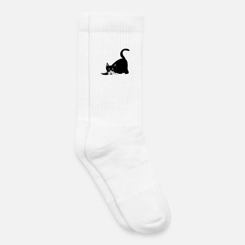 Katze - Kinder Tennissocken - Weiß
