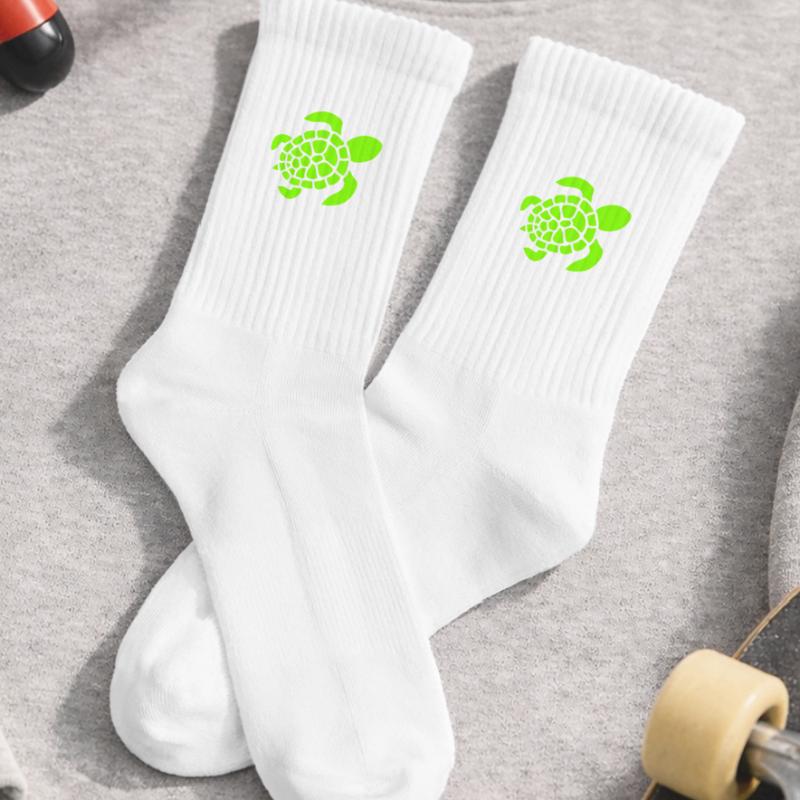 Turtle Logo Turtle Shell Pattern Icon Kids Tennis Socks
