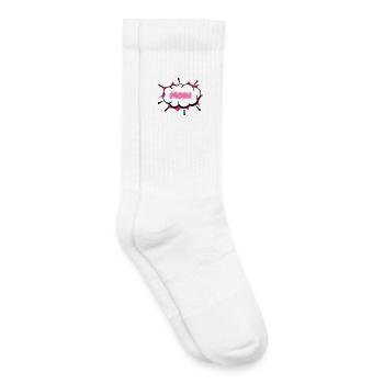 MOIN Neon Wolke - Kinder Tennissocken - Weiß - Rechts