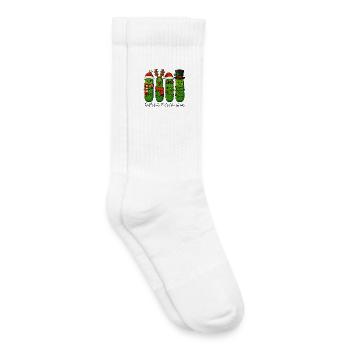 Funny Christmas Pickles Dill With It Design - Kinder Tennissocken - Weiß - Rechts